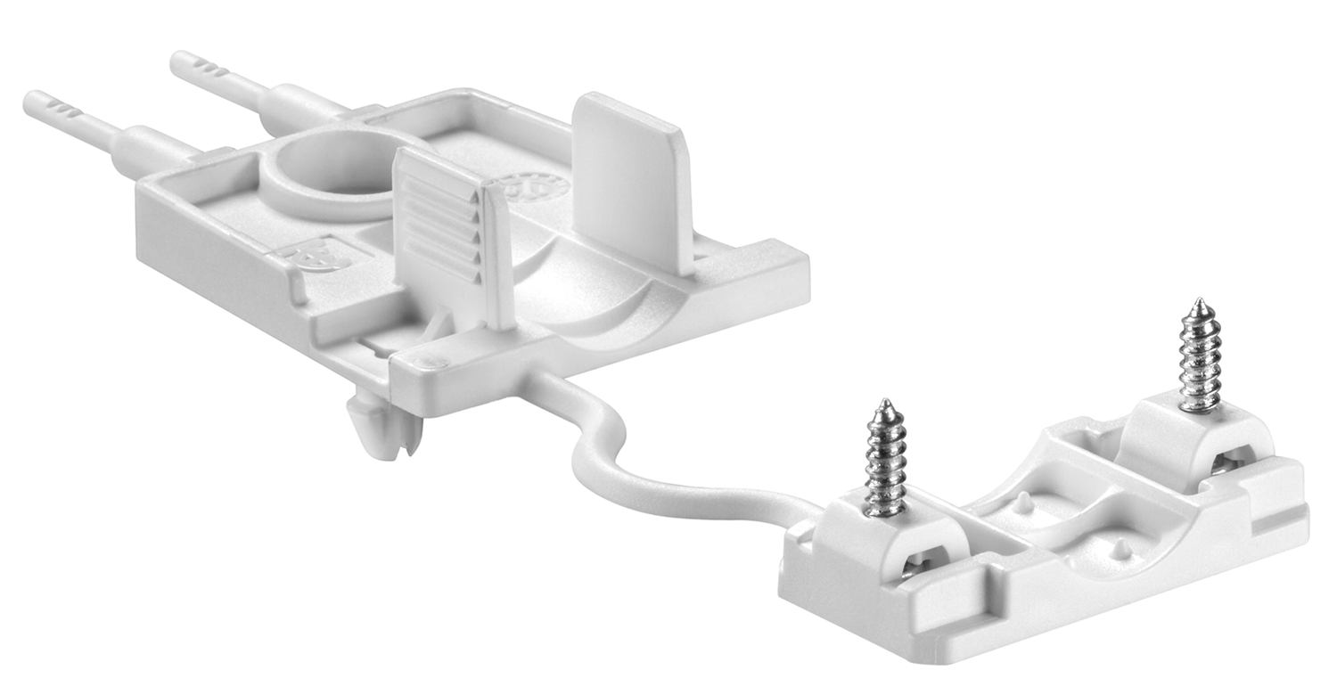 Fixing plate with strain relief with additional mounting hole